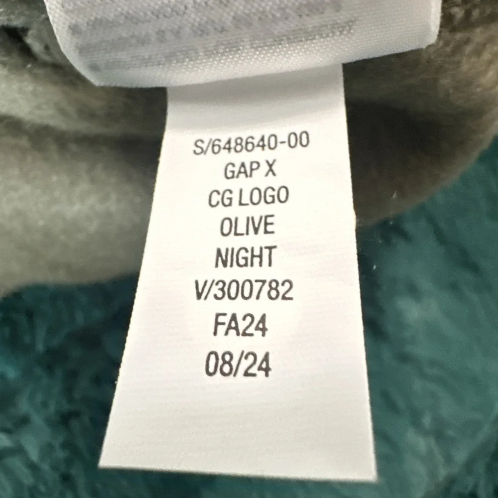 Gap x Cult Gaia Girl Size M (8) Cropped Logo Sweatshirt Vintage Soft Olive Green